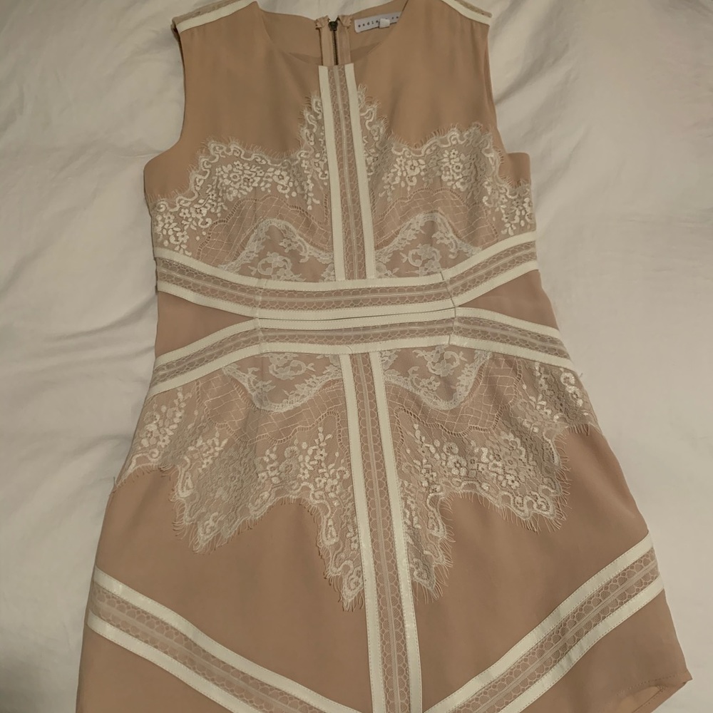 Pink and white lace dress